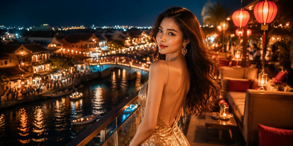 Không khí giải trí sôi động tại Hội An về đêm với ánh đèn lễ hội và khu chợ đêm