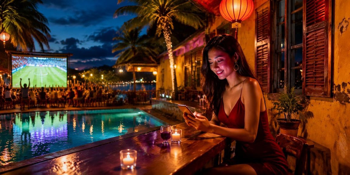 Casino trực tuyến với giao diện neon hiện đại tại Hội An trên zalv888