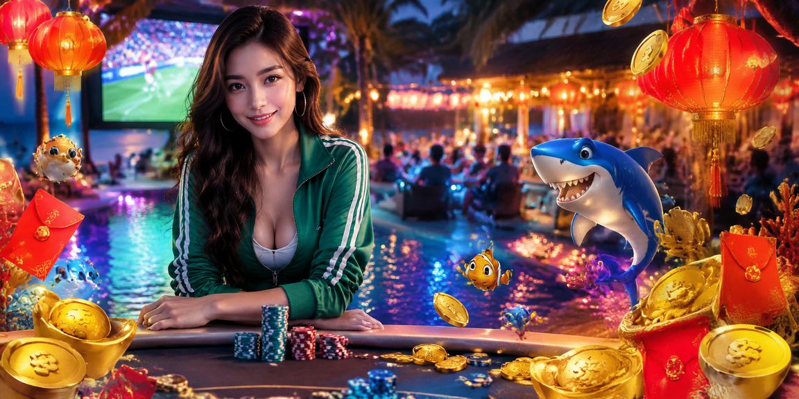 Phong bì đỏ và đèn lồng trang trí mùa lễ hội tại Mũi Né biểu trưng cho ưu đãi thưởng đặc biệt